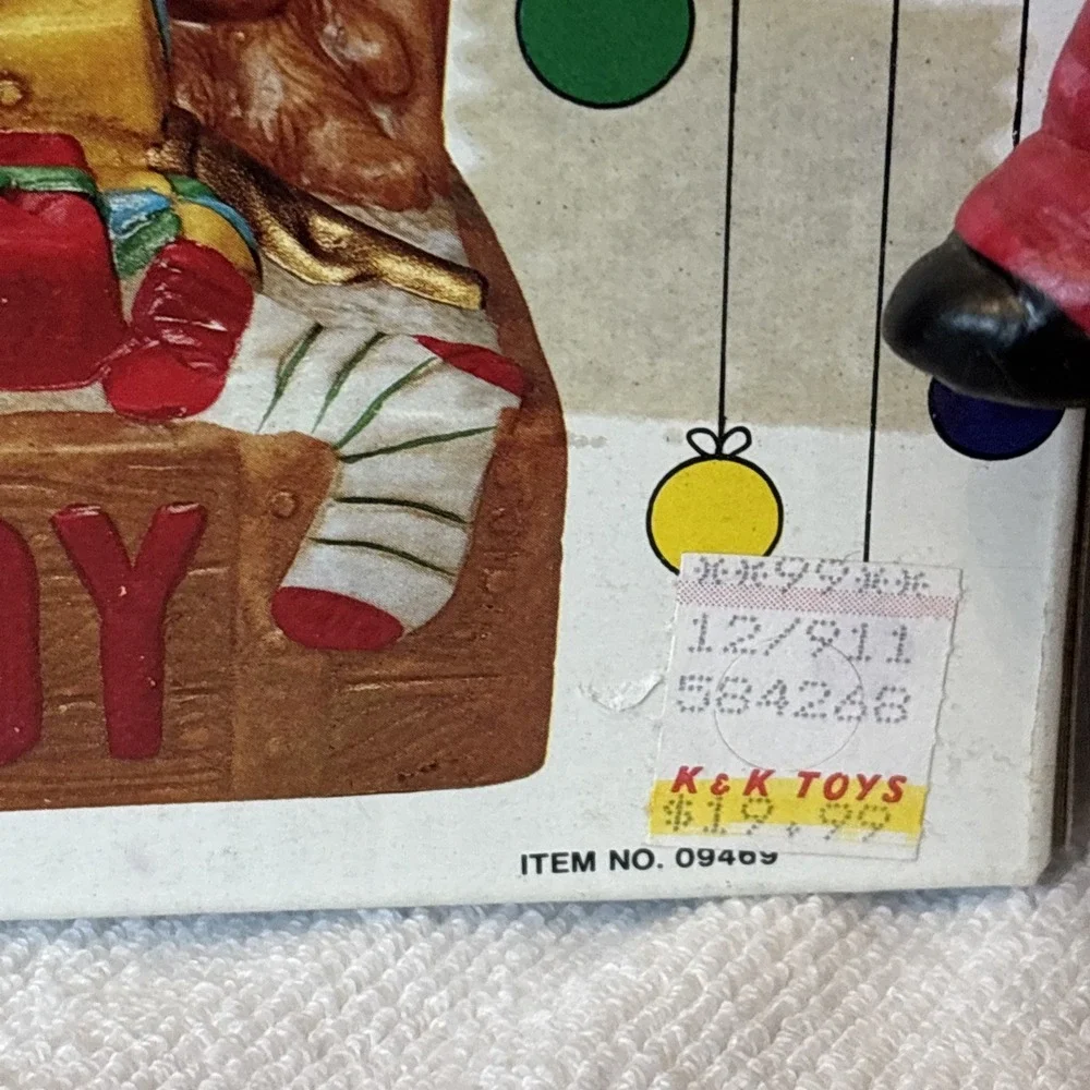 Vintage Ceramic Christmas Toy Box ~ Musical ~ Rotating ~ Plays 